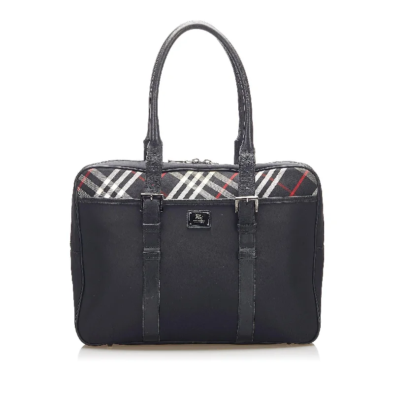 Burberry Nova Check Nylon Business Bag (SHG-15996)