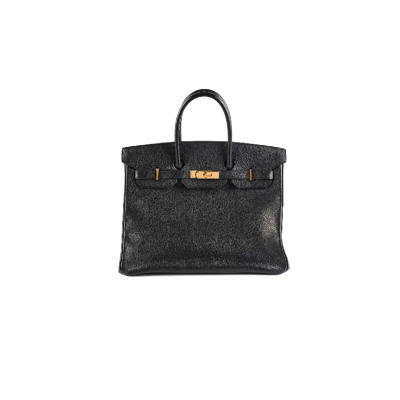 Hermes Birkin 35 Black Stamp A Square (1997)