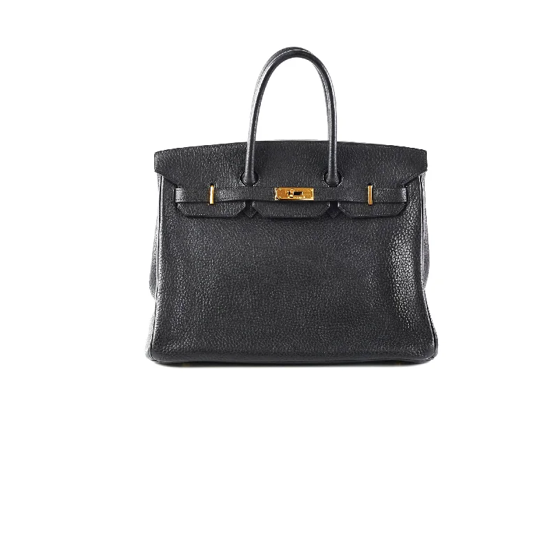 Hermes Birkin 35 Black Clemence Stamp Z Circle