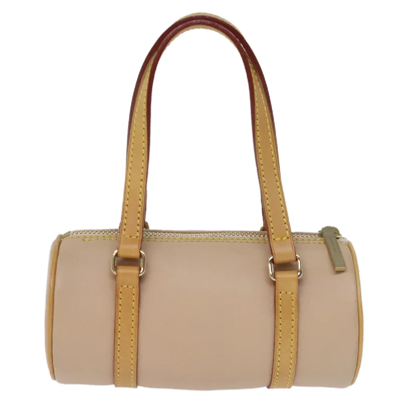 BURBERRY Blue Label Mini Hand Bag Leather Beige  am6171