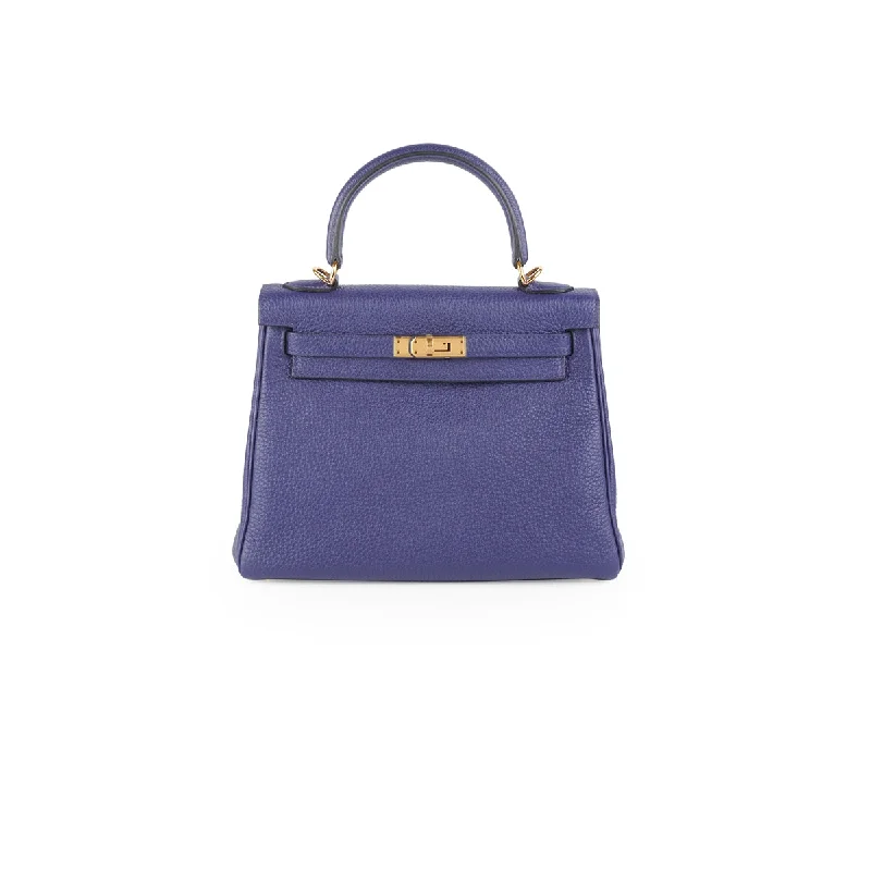 Hermes Kelly 25 Blue Saphir C Stamp