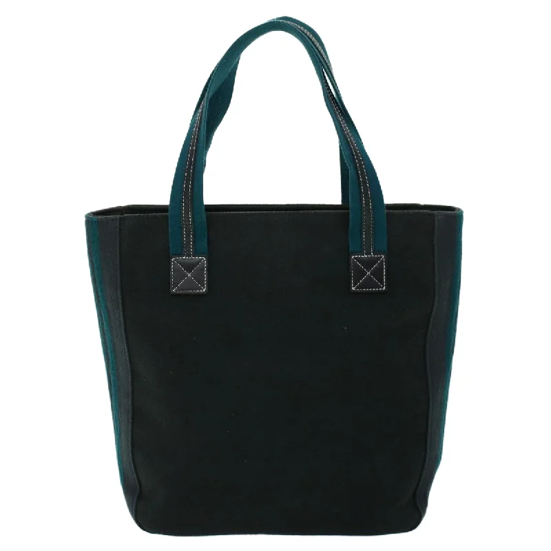 BURBERRY Blue Label Tote Bag Canvas Black Blue  ac2170