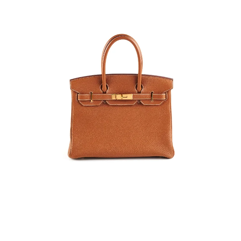 Hermes Birkin 30 Gold Togo Stamp R Square