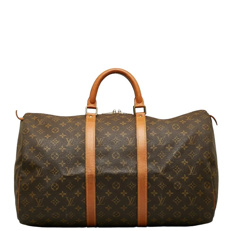 Louis Vuitton Monogram Keepall 50 Handbag Boston Bag M41426 Brown