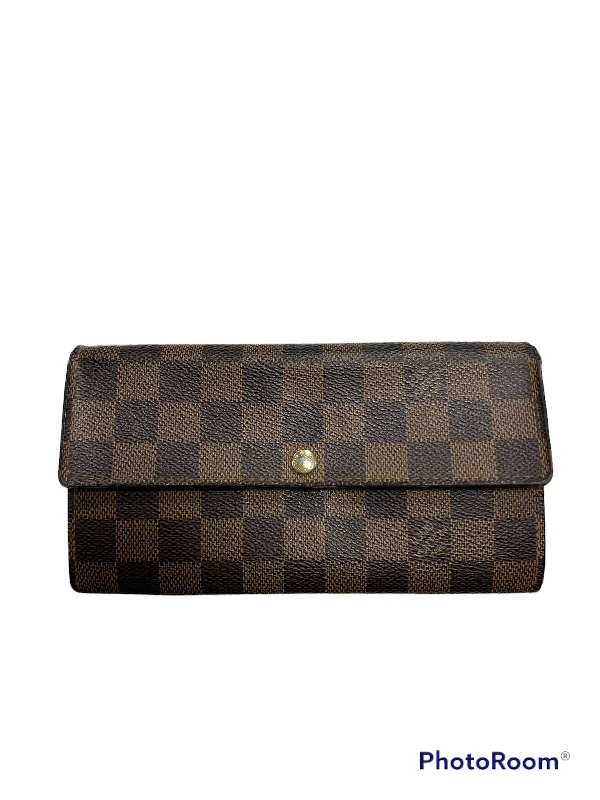 Damier Ebene Sarah Wallet Designer By Louis Vuitton  Size: Medium