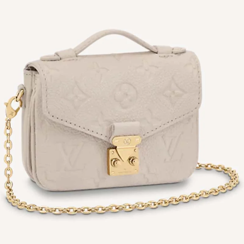 Louis Vuitton LV Women Micro Métis Beige Monogram Empreinte Embossed Supple Grained Cowhide