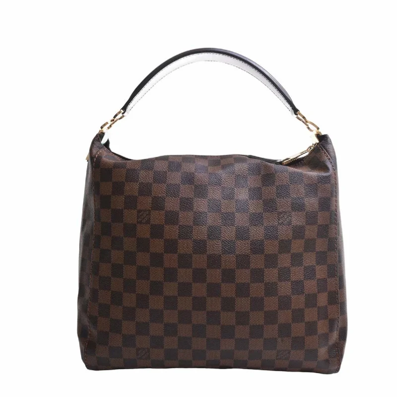 LOUIS VUITTON Damier Portobello PM One Shoulder Bag N41184 Brown Women's