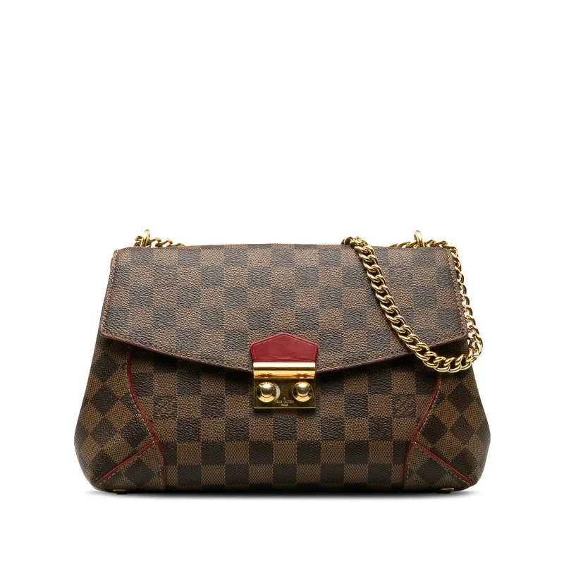 Louis Vuitton Damière Caisse Cratch Chain Sliding Shelter Bag N41596 Eve Brown PVC Leather Ladies Louis Vuitton