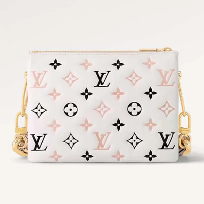 Louis Vuitton LV Women Coussin BB Handbag Tricolor Bag Beige Lambskin