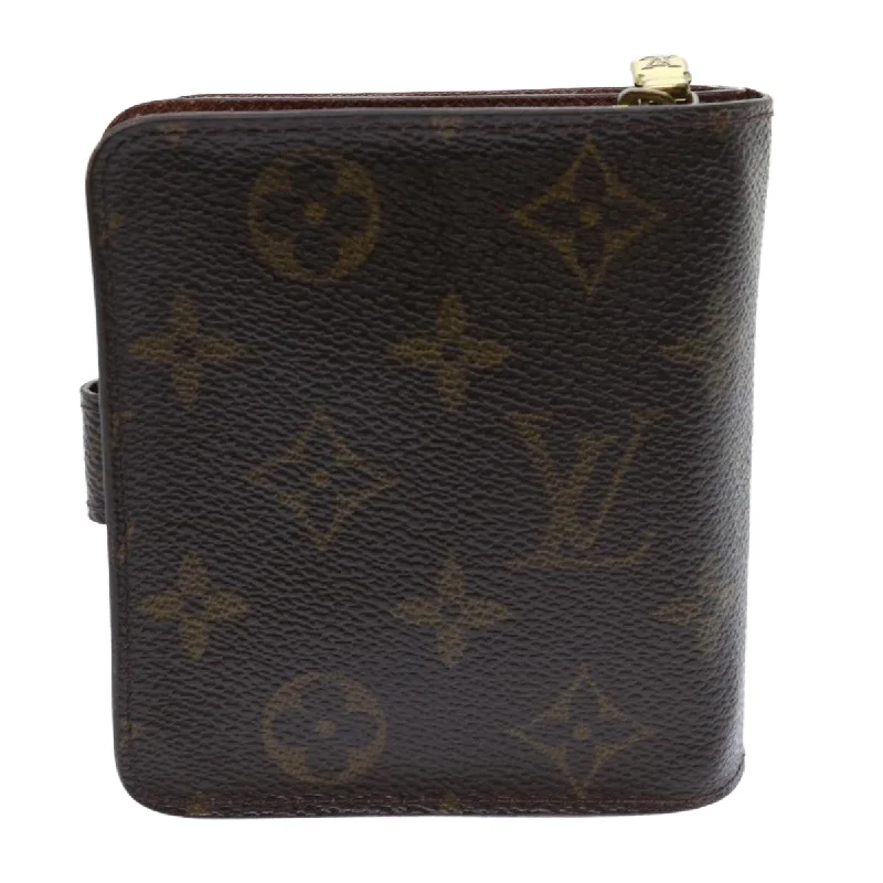 LOUIS VUITTON Monogram Compact Zip Wallet M61667 LV Auth 52462