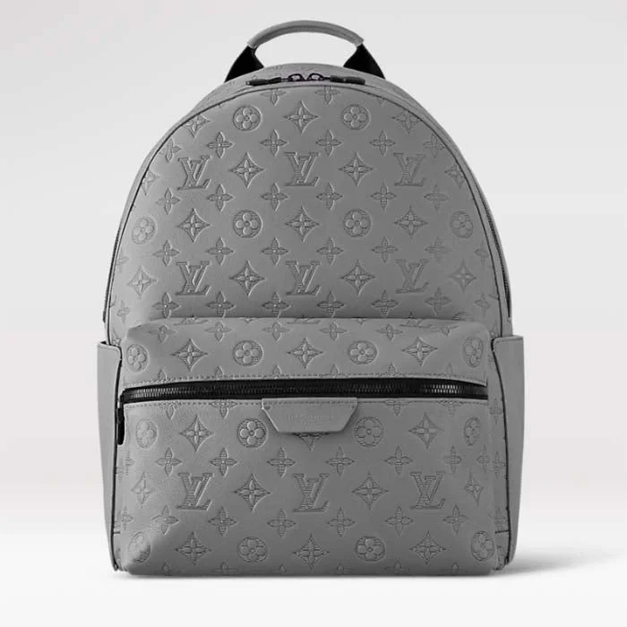 Louis Vuitton LV Unisex Discovery Backpack Anthracite Gray Calf Leather Cowhide Double Zip