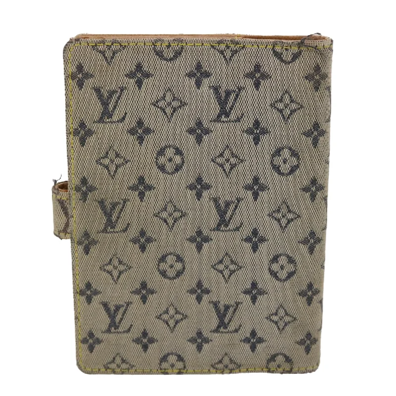 Louis Vuitton Monogram Mini Agenda PM Day Planner Cover Blue R20910 Auth 46430