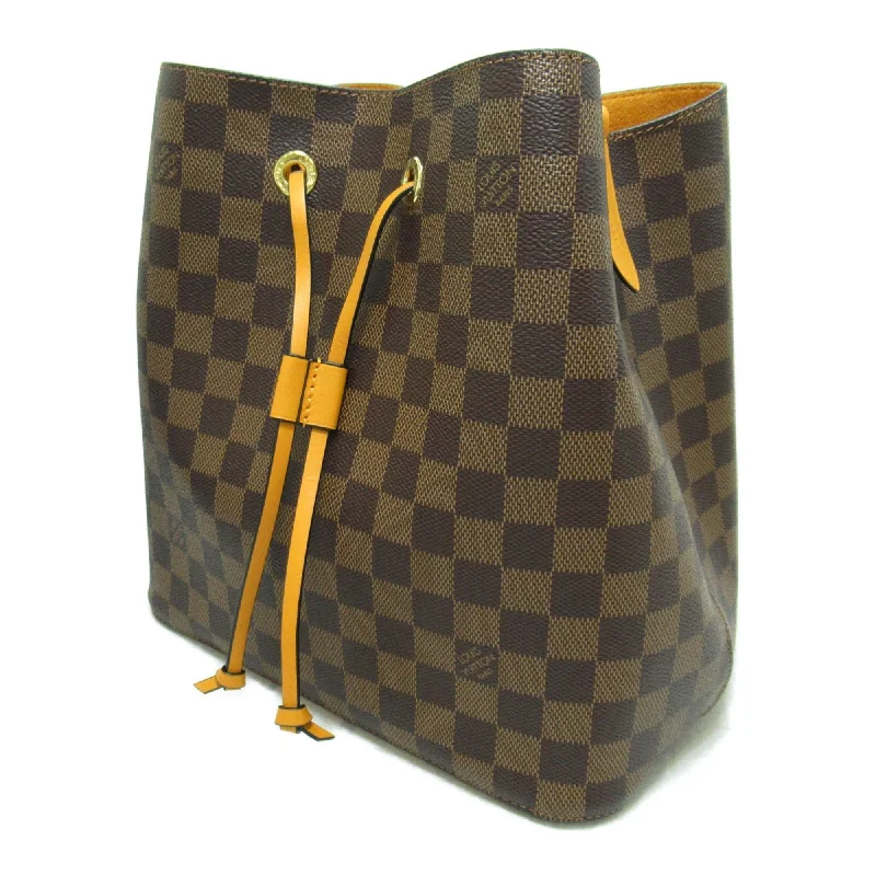 LOUIS VUITTON Neo Noe Shoulder Bag Brown Ebene Saffron Damier PVC coated canvas N40213