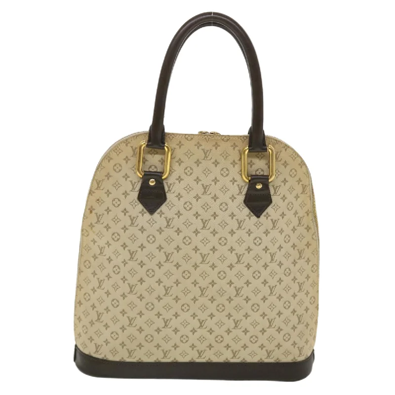 Louis Vuitton Monogram Mini Alma Haut Hand Bag Khaki M92203 LV Auth 44187