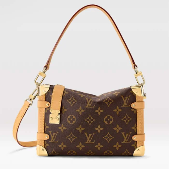 Louis Vuitton LV Unisex Side Trunk PM Handbag Monogram Coated Canvas