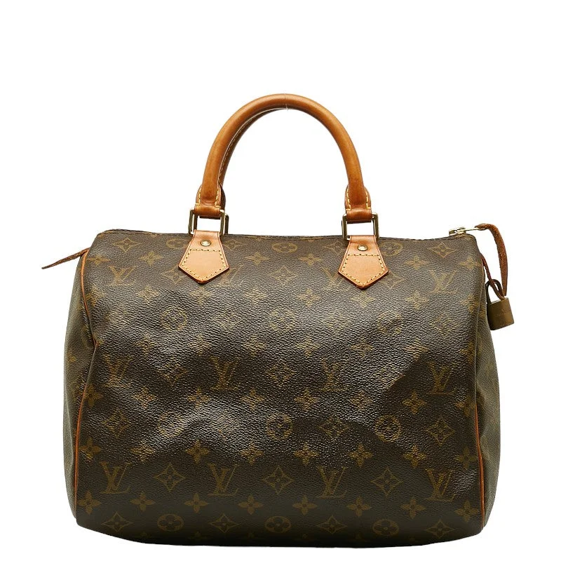 Louis Vuitton Monogram Speed 30 Handbag M41526 Brown PVC Leather Lady Louis Vuitton