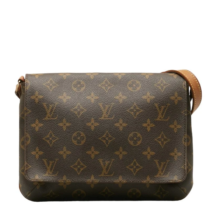 Louis Vuitton Monogram M51257 Shoulder Bag Leather Brown