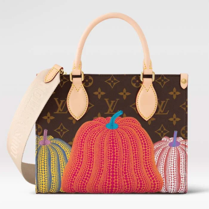 Louis Vuitton LV Women LV x YK OnTheGo PM Monogram Coated Canvas Pumpkin Print