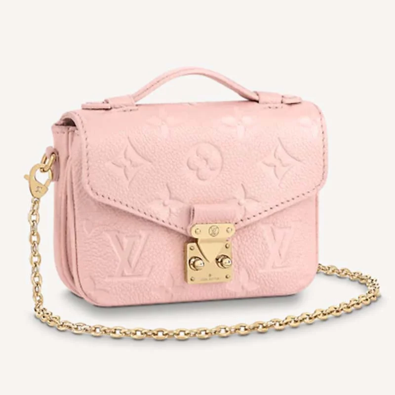 Louis Vuitton LV Women Micro Métis Pink Monogram Empreinte Embossed Supple Grained Cowhide