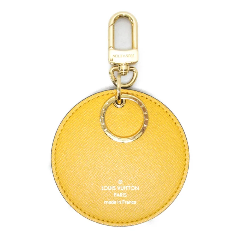 LOUIS VUITTON Porto Craie Ilustre New York City Keychain Brown Monogram PVC coated canvas M00873