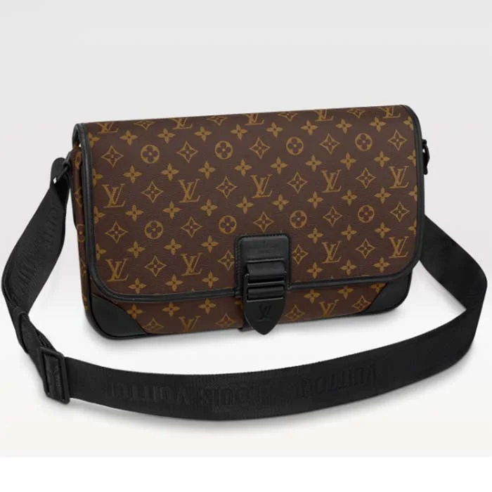 Louis Vuitton LV Unisex Archy Messenger GM Bag Monogram Macassar Coated Canvas