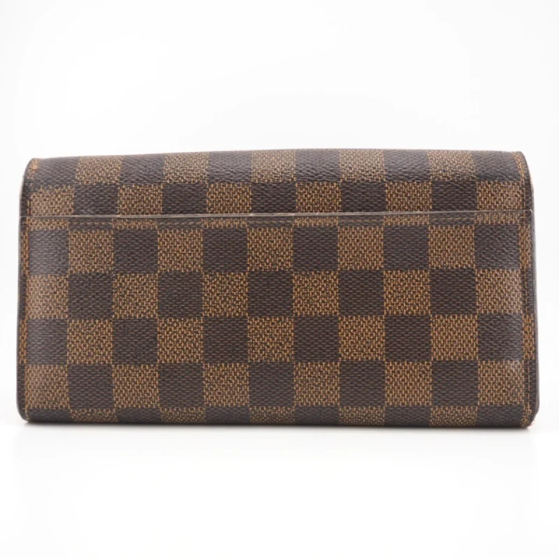 LOUIS VUITTON N60114 Portefeuil Sarah Damier Long Wallet Brown Women's