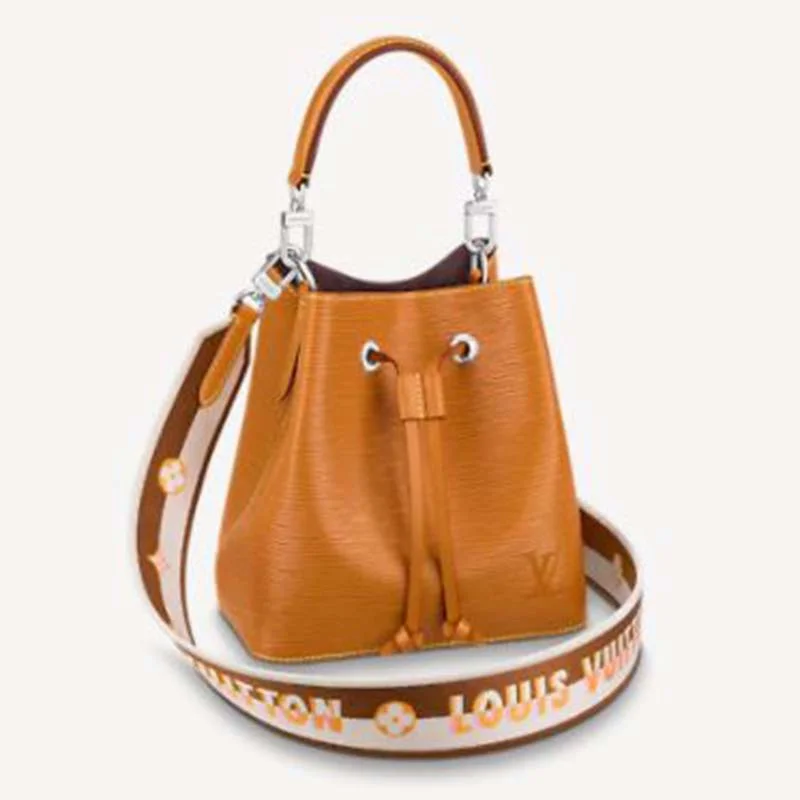 Louis Vuitton LV Women NéoNoé BB Bucket Bag Gold Epi Grained Cowhide