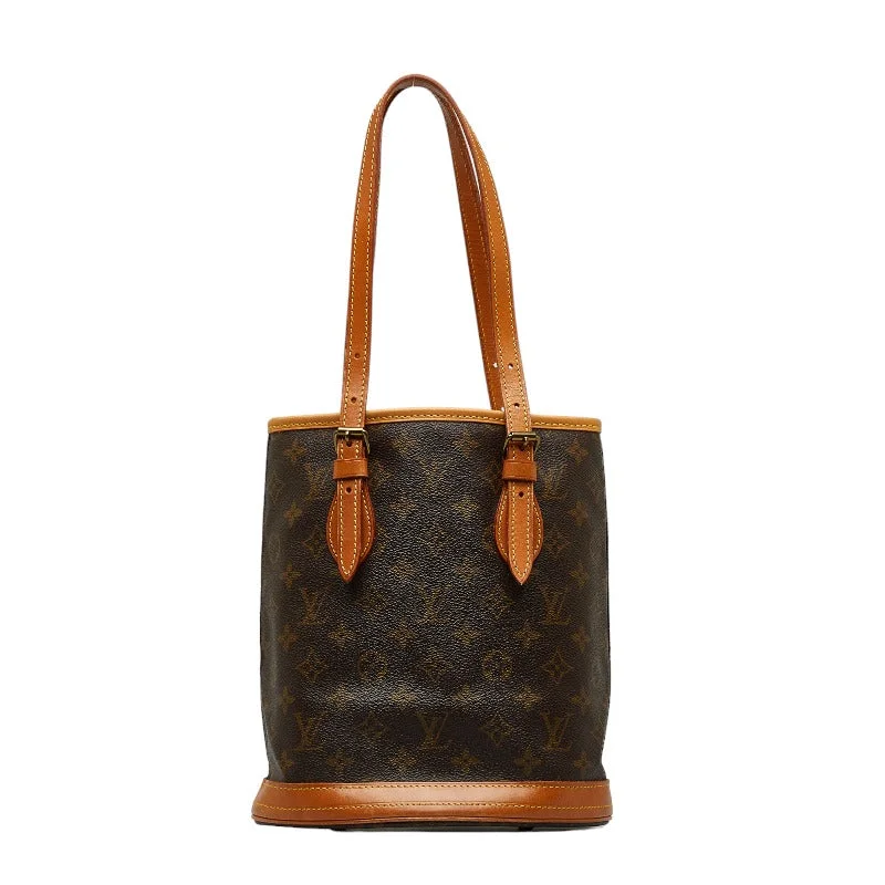 Louis Vuitton Monogram Petit Bucket PM Tote Bag Shoulder Bag M42238