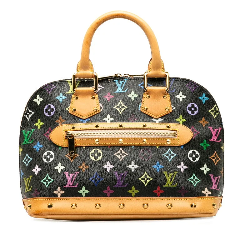 Louis Vuitton Monogram Multicolor M92646 Handbag PVC/Ledger Noir Black