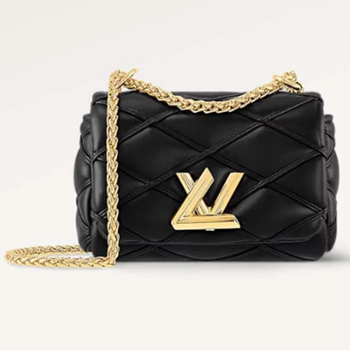 Louis Vuitton LV Women Pico GO-14 Black Lamb Leather Lambskin Cowhide Leather