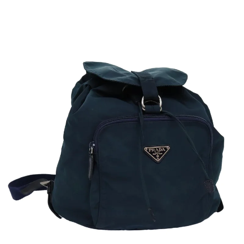 PRADA Backpack Nylon Green Auth 74575