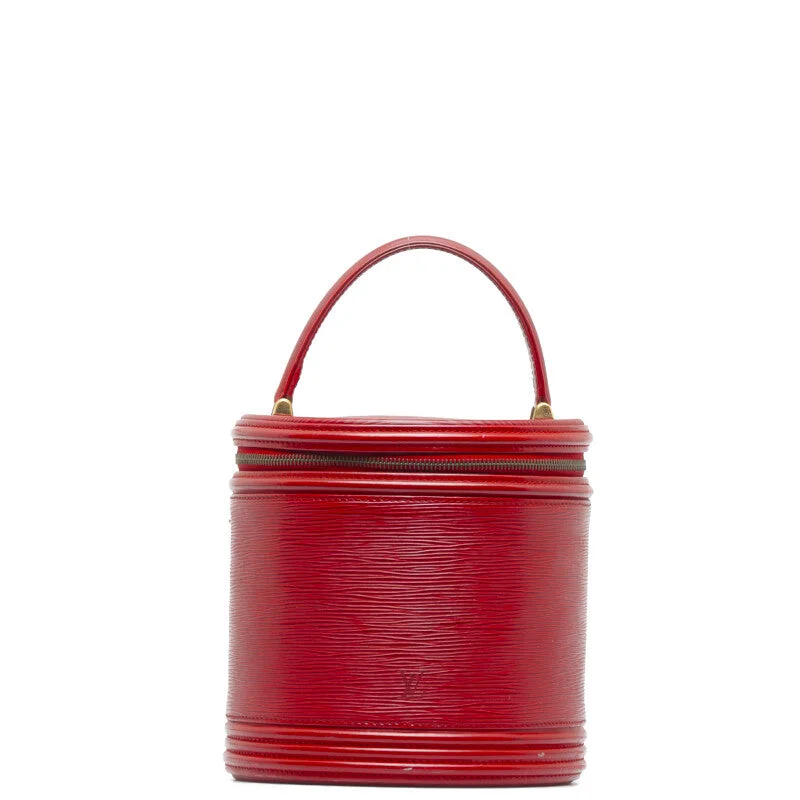 Louis Vuitton Epi Cannes Handbag Vanity Bag M48037 Castilian Red