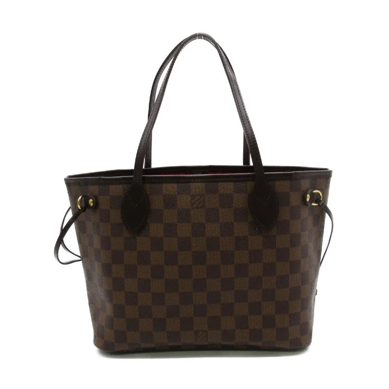 LOUIS VUITTON Neverfull PM Tote Bag Brown Ebene Damier PVC coated canvas N51109