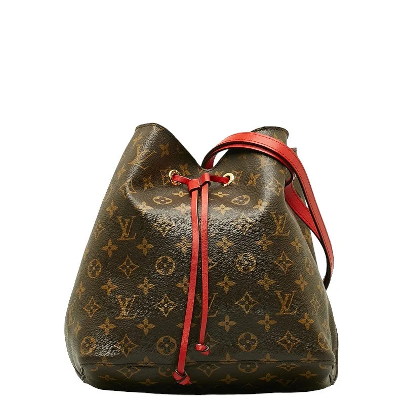 Louis Vuitton Monogram M44021 PVC/Ledger Shoulder Bag Cocklic Red Brown