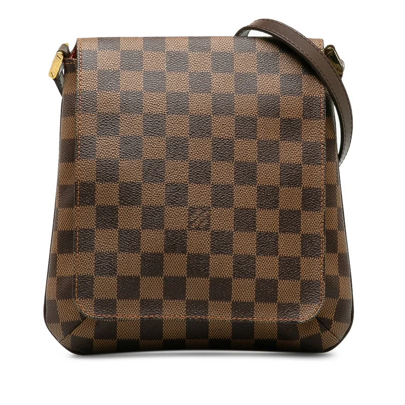 Louis Vuitton Damier Shoulder Bag Ebene Brown Women's N51300