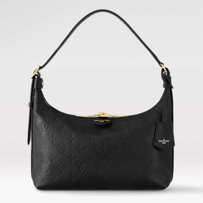 Louis Vuitton LV Women Sac Sport Crème Black Embossed Supple Grained Cowhide Leather