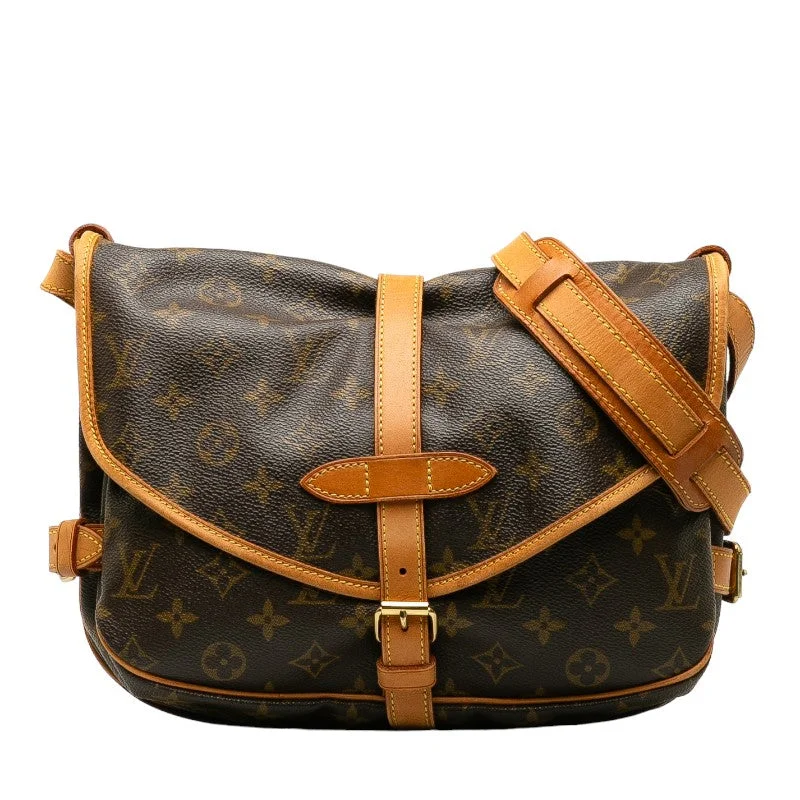 Louis Vuitton Monogram M42256 Shoulder Bag PVC/Leather Brown