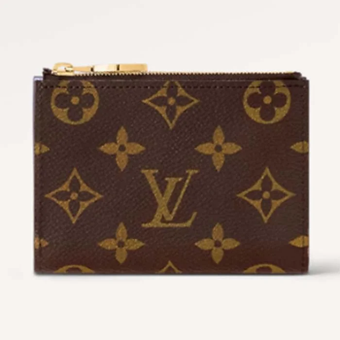 Louis Vuitton Unisex LV Lisa Wallet Iris Purple Monogram Coated Canvas Grained Cowhide Leather