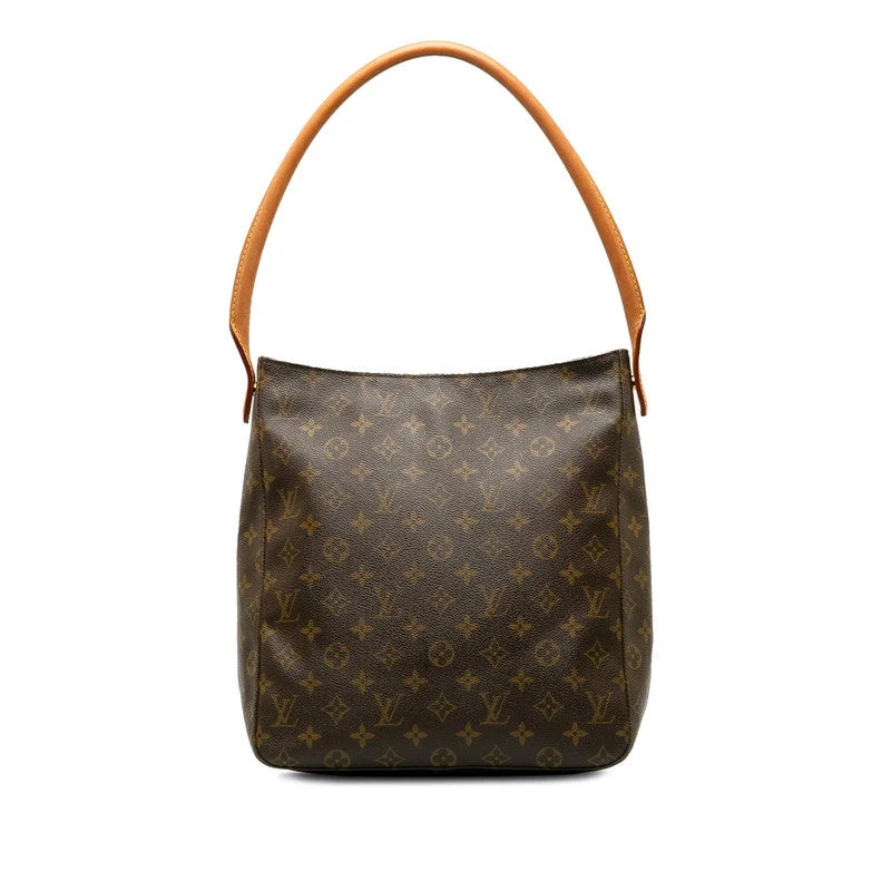 Louis Vuitton Monogram Looping Tote Shoulder Bag PVC/Leather Brown M51145