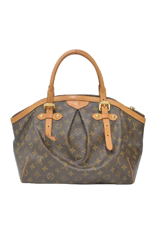 LOUIS VUITTON Brown monogram canvas and leather Tivoli bag