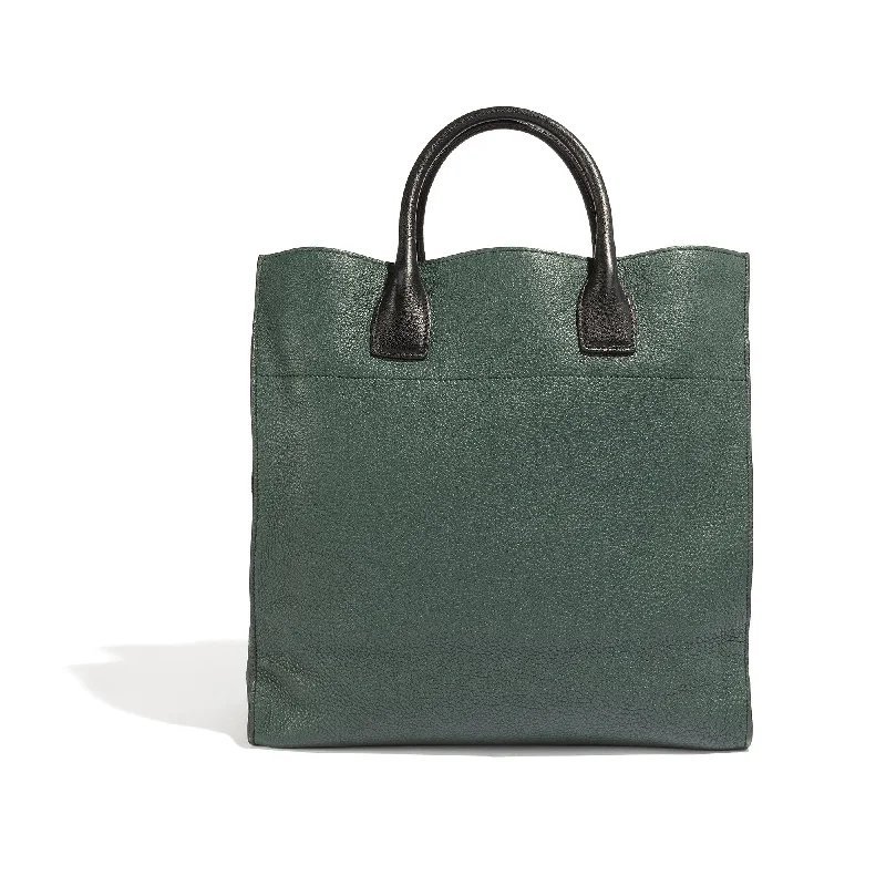 Cervo Men Green Tote Bag