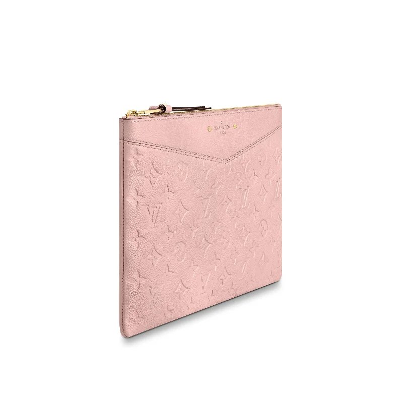 LOUIS VUITTON DAILY POUCH MONOGRAM EMPREINTE LEATHER ROSE POUDRE