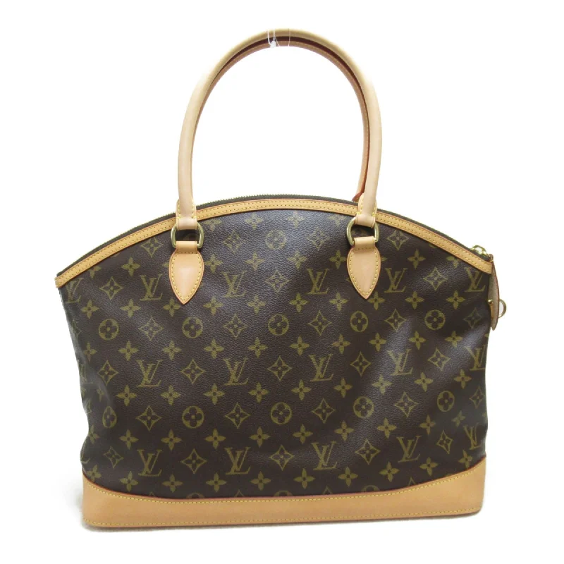 LOUIS VUITTON Lockit Horizontal Handbag Brown Monogram PVC coated canvas M40104