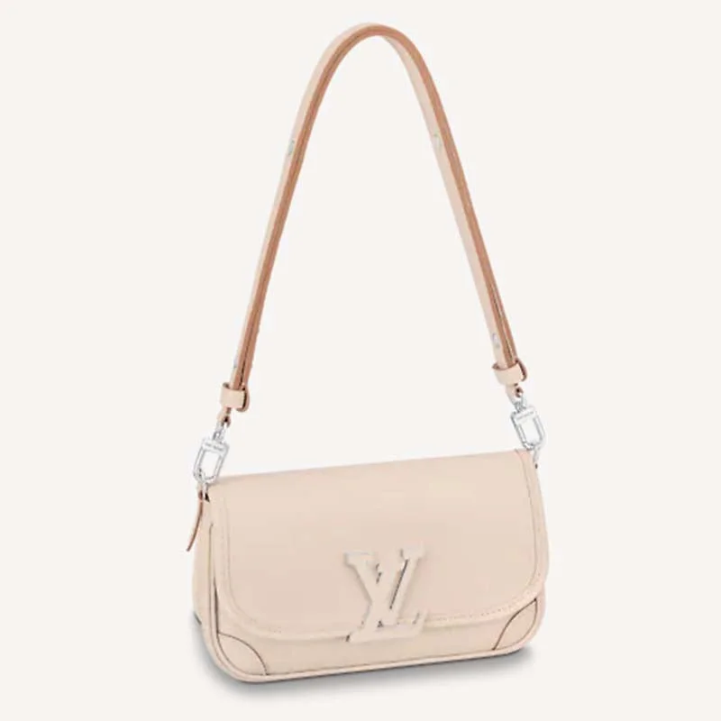 Louis Vuitton LV Women Buci Crossbody White Epi Grained Smooth Cowhide Leather