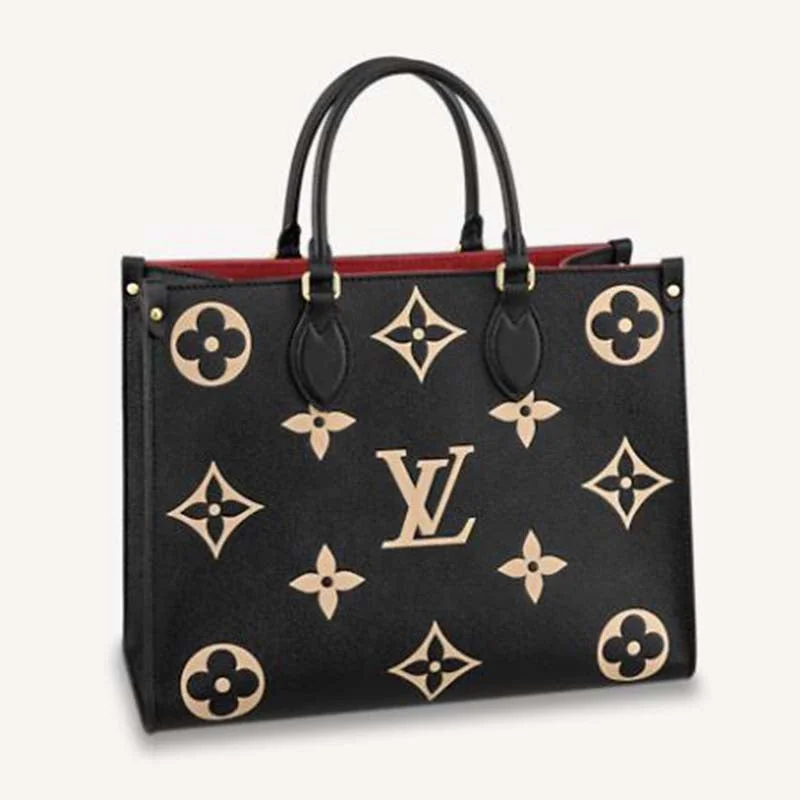 Louis Vuitton LV Women OnTheGo MM Embossed Grained Cowhide Leather