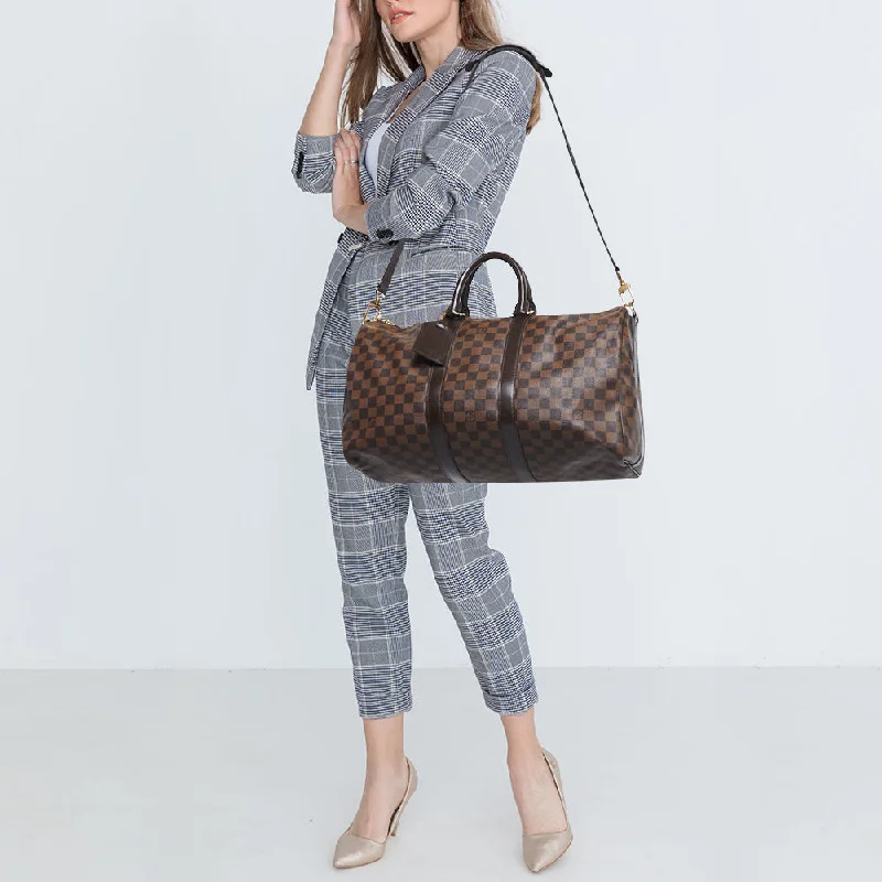 LOUIS VUITTON Monogram Canvas Keepall Bandouliere 45 Bag