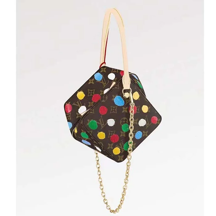 Louis Vuitton Women LVxYK Square Monogram Coated Canvas 3D Painted Dots Print