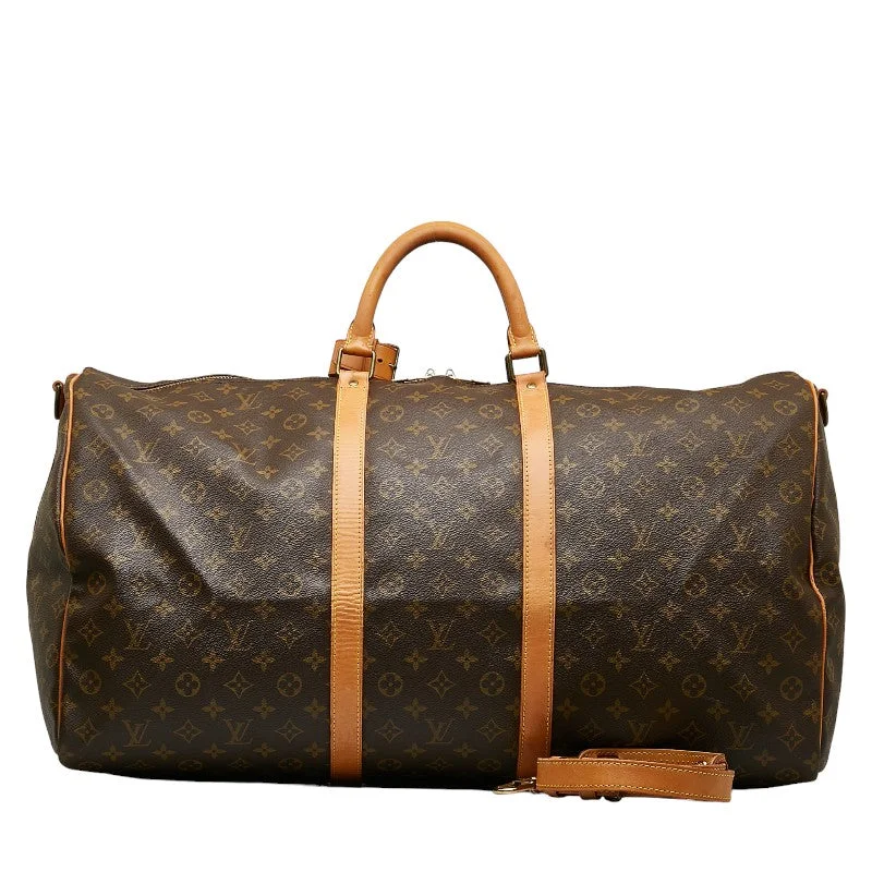 Louis Vuitton Monogram Keepall Bandolière 60 Boston Bag M41412