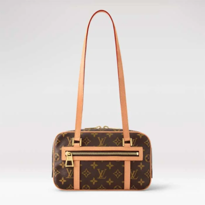 Louis Vuitton LV Women Cité Handbag Monogram Coated Canvas Cowhide Leather