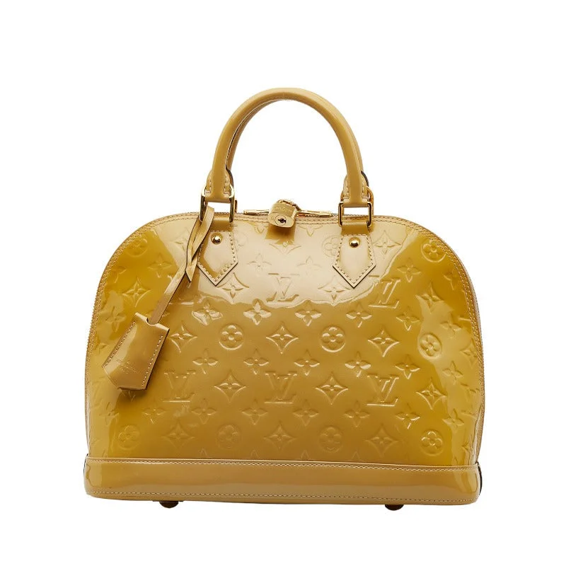 Louis Vuitton Monogram Verni Alma Handbag M91695 Jaune Yellow